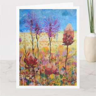 Tarjeta Saludos australianos del arte del wildflower de
