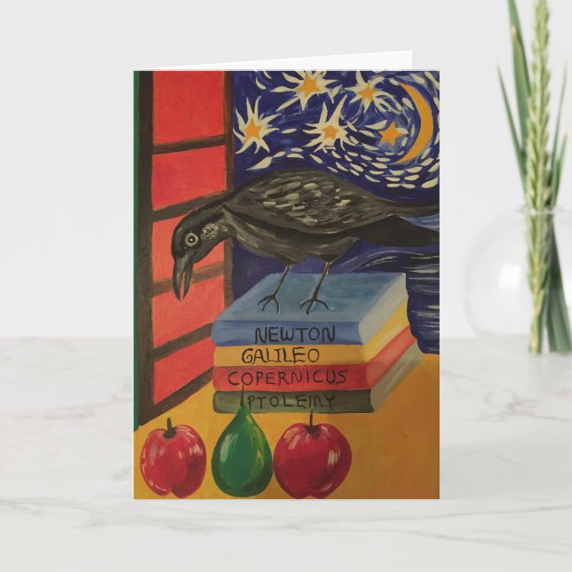 Tarjeta ¡Saludos científicos! (Anverso)