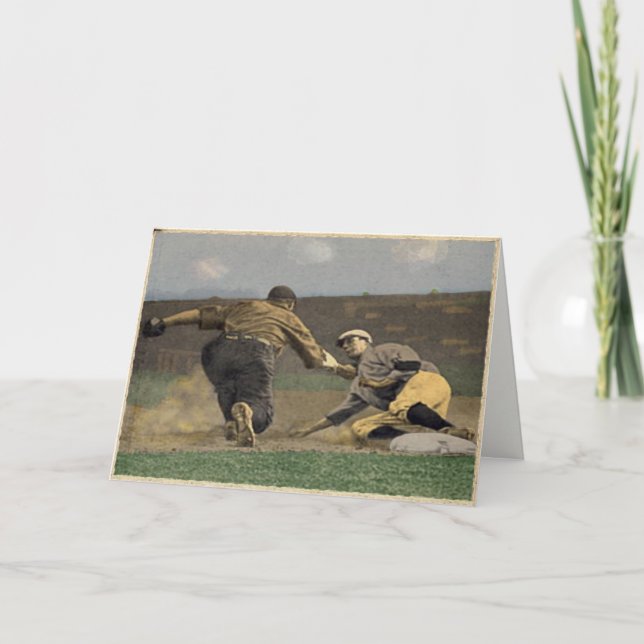 Tarjeta Saludos clásicos del béisbol (Anverso)