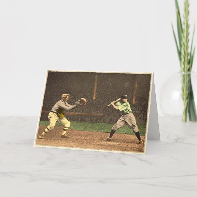 Tarjeta Saludos clásicos del béisbol (Anverso)