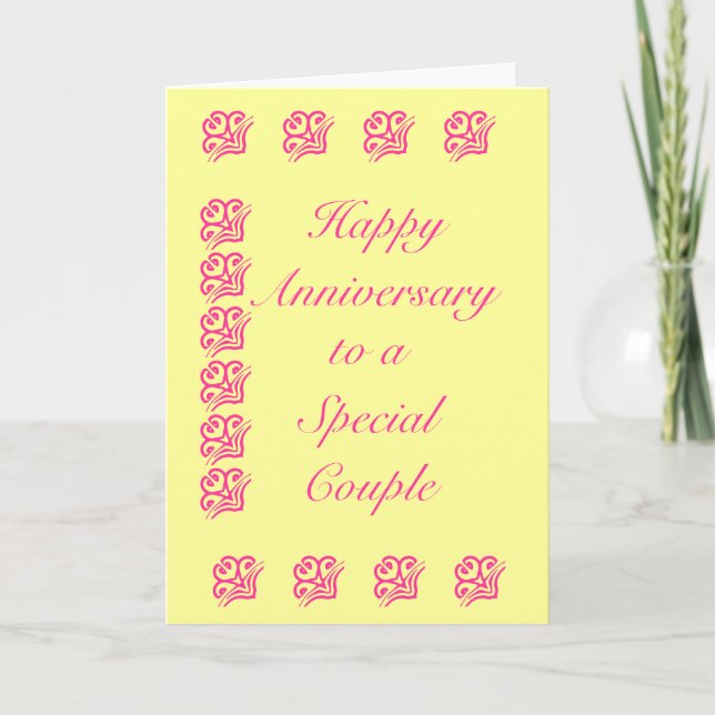 Tarjeta Saludos de aniversario (Anverso)