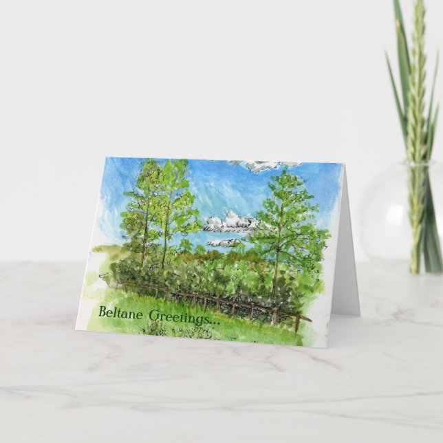 Tarjeta "Saludos de Beltane " (Anverso)