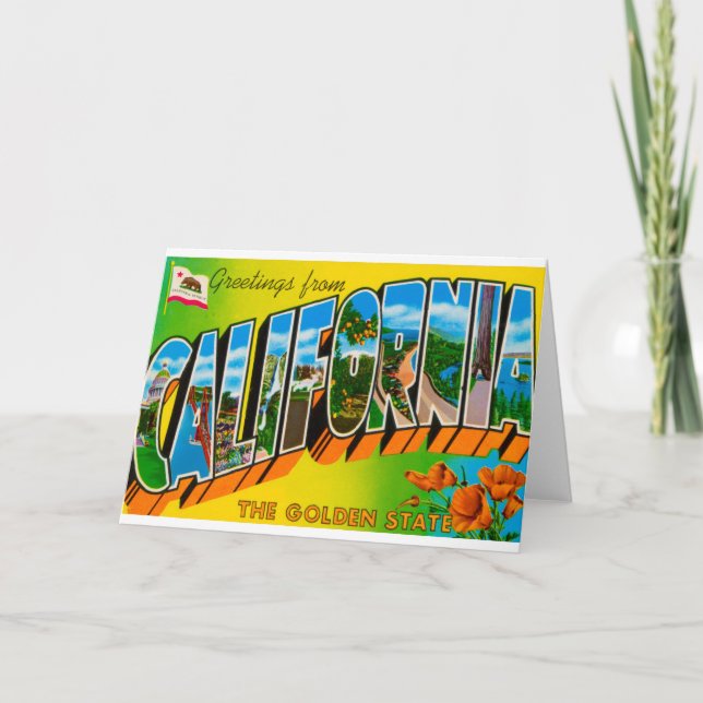 Tarjeta Saludos de California (Anverso)