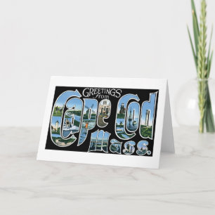 Tarjeta ¡Saludos de Cape Cod, masa!