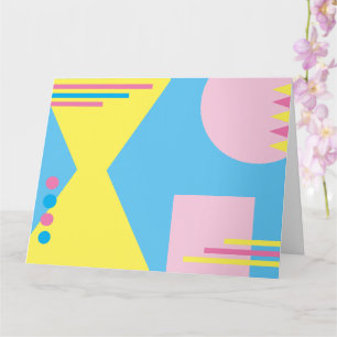 Tarjeta Saludos de cinta mixta de casete azul Old Skool