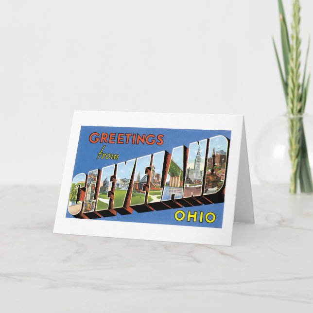 Tarjeta ¡Saludos de Cleveland, Ohio! (Anverso)