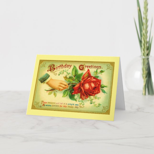 Tarjeta Saludos de cumpleaños (Anverso)