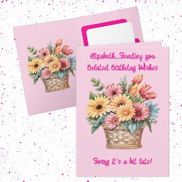 Tarjeta Saludos de cumpleaños Belgrado nombre rosa