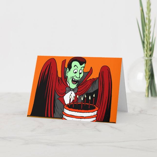 Tarjeta Saludos de cumpleaños de Halloween (Anverso)