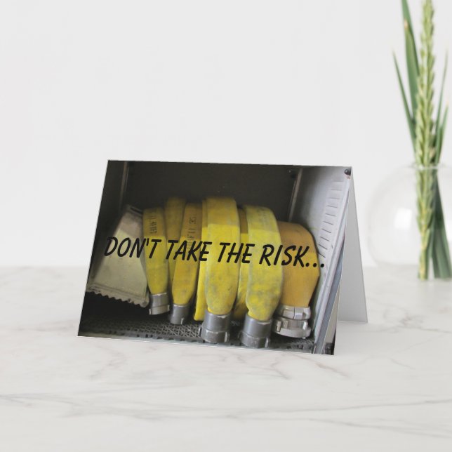 Tarjeta Saludos de cumpleaños del bombero (Anverso)