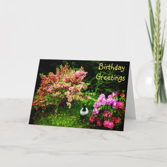Tarjeta Saludos de cumpleaños - Goose (Anverso)