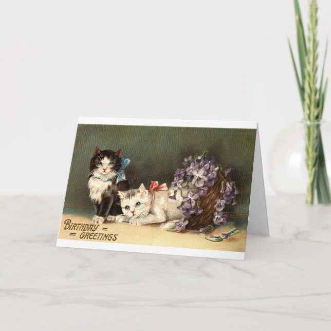 Tarjeta Saludos de cumpleaños Repro Vintage 1910 (Anverso)