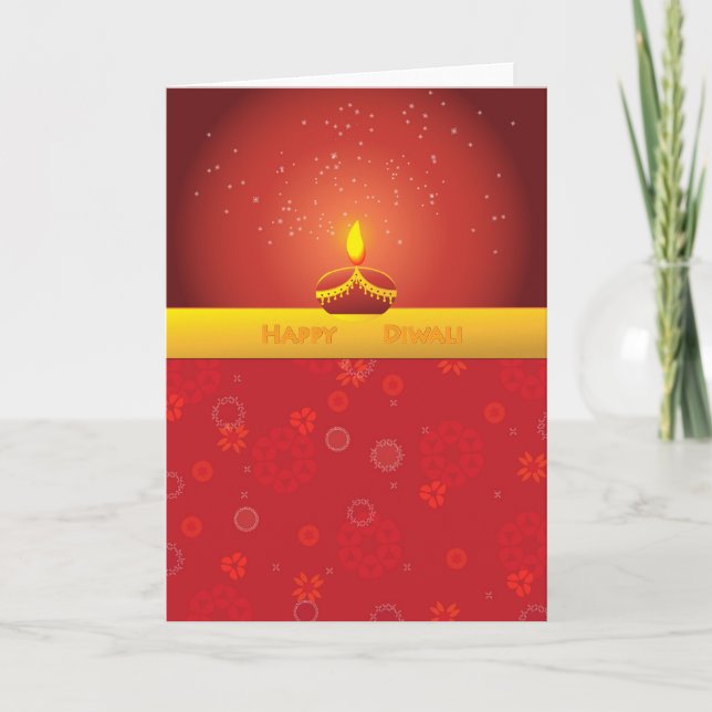 Tarjeta Saludos de Diwali (Anverso)