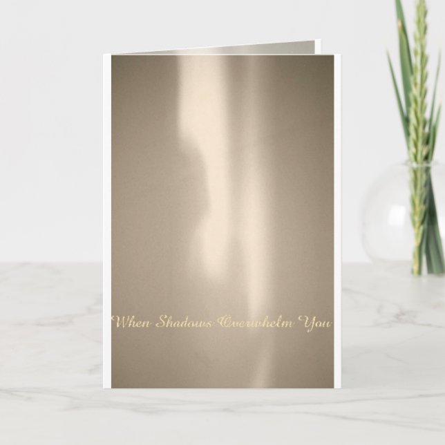 Tarjeta SALUDOS DE EXOBIA: Cuando las sombras le abruman (Anverso)