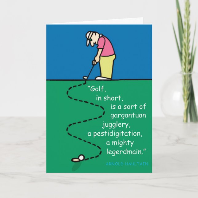 Tarjeta Saludos de golf 201809 (Anverso)