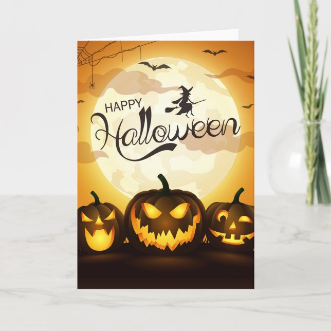 Tarjeta Saludos de Halloween (Anverso)