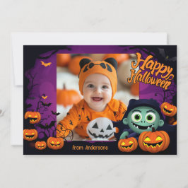 Tarjeta Saludos de Halloween 👻 con foto personalizado