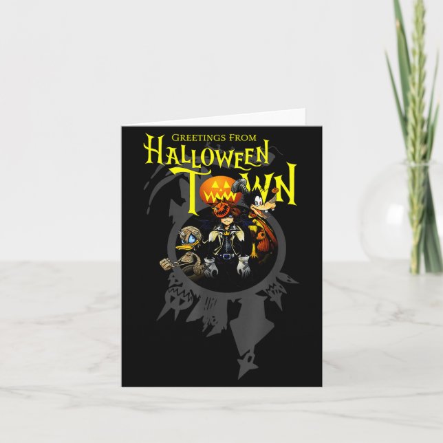 Tarjeta Saludos de Halloween Town de Kingdom Hearts  (Anverso)