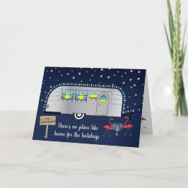 Tarjeta Saludos de Jánuca del Snowbird