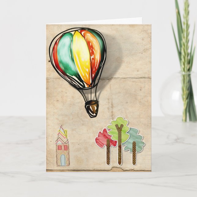 Tarjeta saludos de la adopción (Anverso)