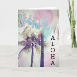 Tarjeta Saludos de la hawaiana