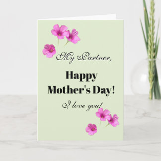 Tarjeta ¡Saludos de la pareja! Feliz Día de la Madre