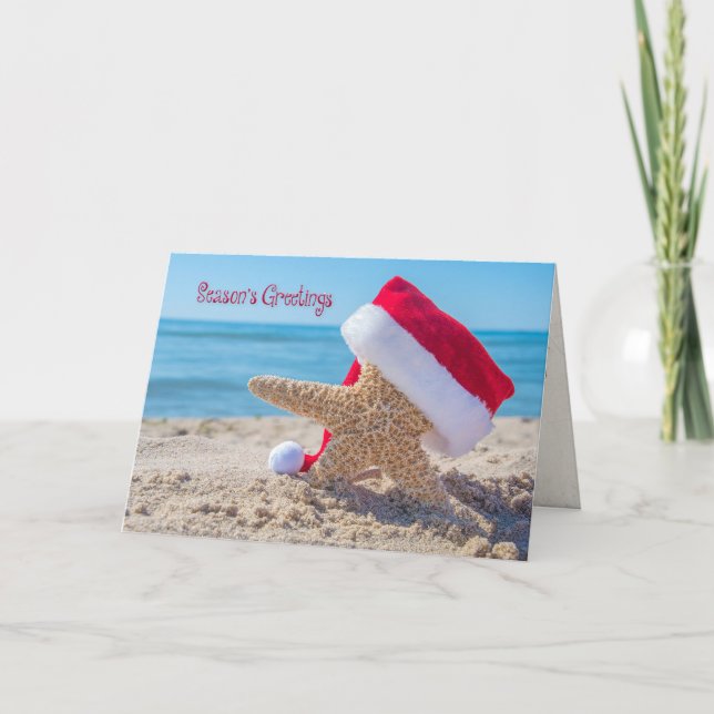 Tarjeta Saludos de la temporada de estrellas de Santa (Anverso)