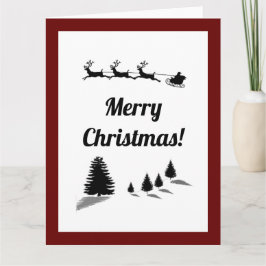 Tarjeta Saludos de la temporada de navidades en Santa Slei