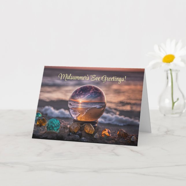 Tarjeta Saludos de la víspera del solsticio de verano Lith (Planta pequeña)