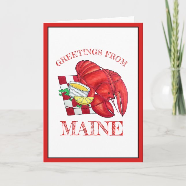Tarjeta Saludos de Maine Lobster Shack Seafood Dinner (Anverso)