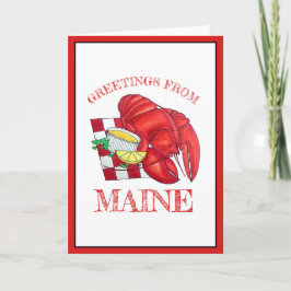 Tarjeta Saludos de Maine Lobster Shack Seafood Dinner