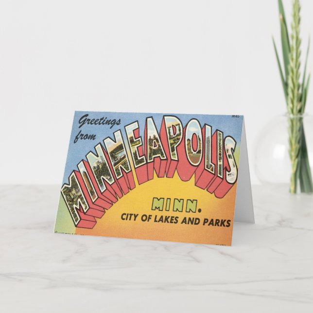 Tarjeta Saludos de Minneapolis (Anverso)