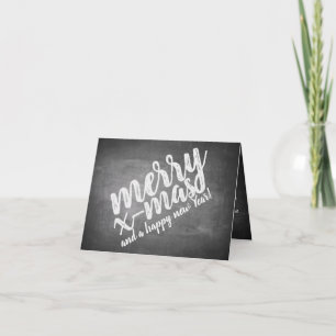 Tarjeta Saludos de Navidad en la pizarra de Chalk