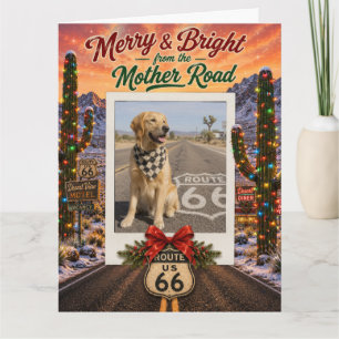 Tarjeta Saludos de Navidad personalizados de la ruta 66