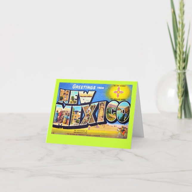 Tarjeta Saludos de New México (Anverso)