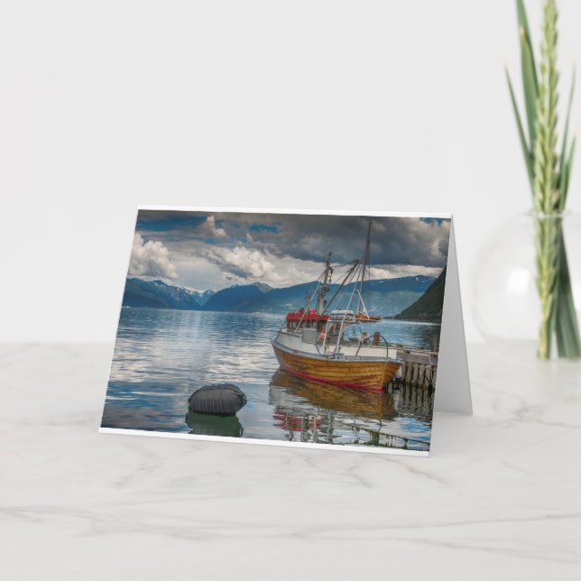 Tarjeta saludos de Noruega (Anverso)