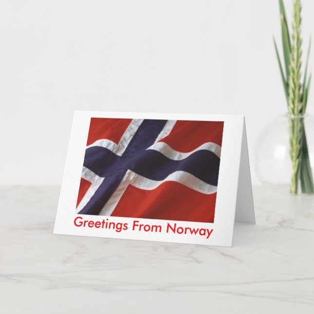 Tarjeta Saludos de Noruega (Anverso)