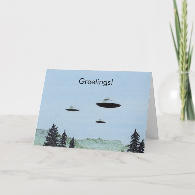 Tarjeta Saludos de OVNI (Anverso)