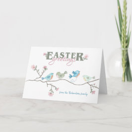 Tarjeta Saludos de Pascua Aves acuáticas en el borde