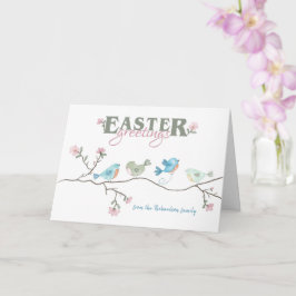 Tarjeta Saludos de Pascua Aves acuáticas en el borde