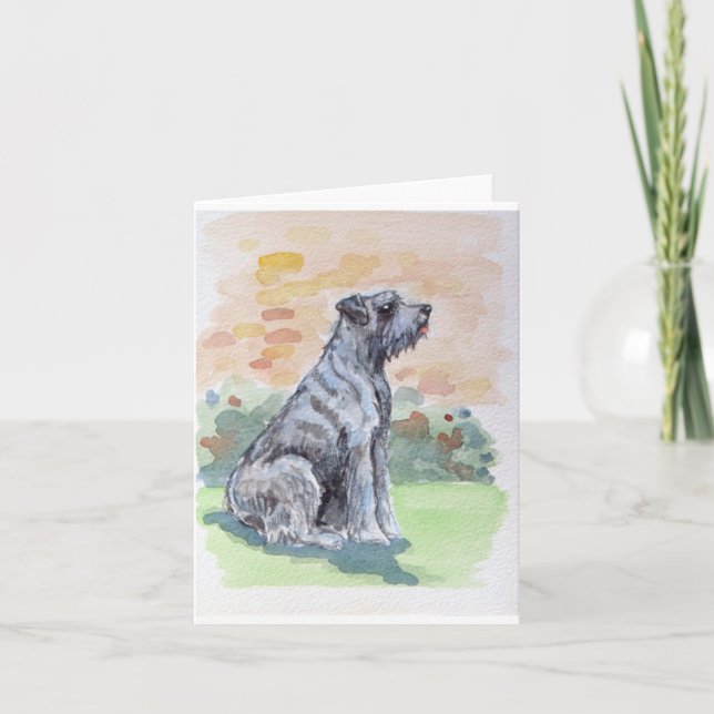 Tarjeta Saludos de perros agobiantes y tristes (Anverso)