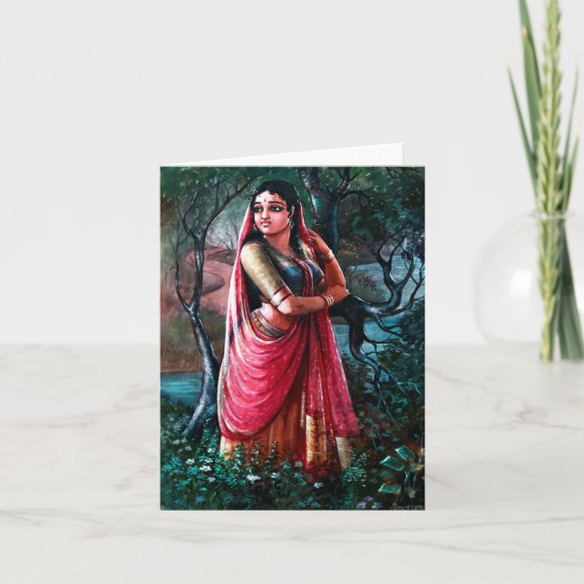 Tarjeta Saludos de Radha Krishna (Anverso)