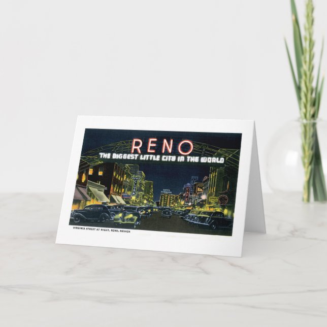 Tarjeta ¡Saludos de Reno, Nevada! (Anverso)