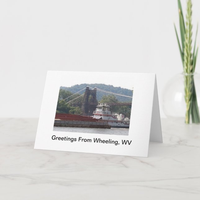 Tarjeta ¡Saludos de rodar, WV! (Anverso)