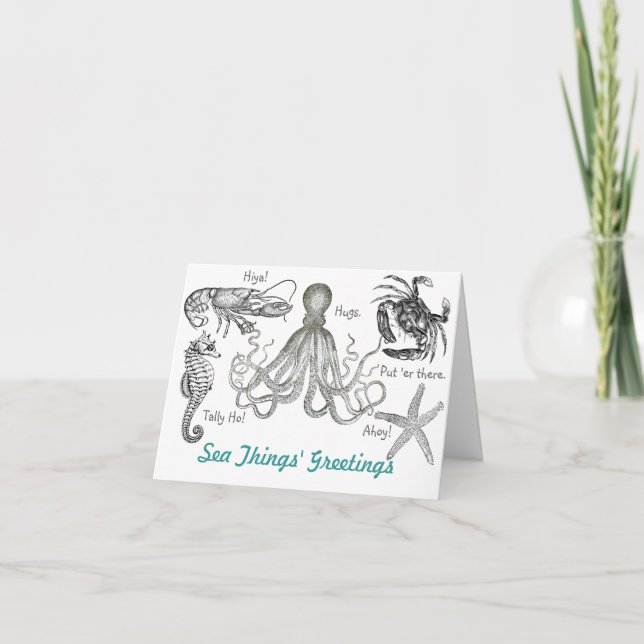 Tarjeta Saludos de Sea Things (Anverso)
