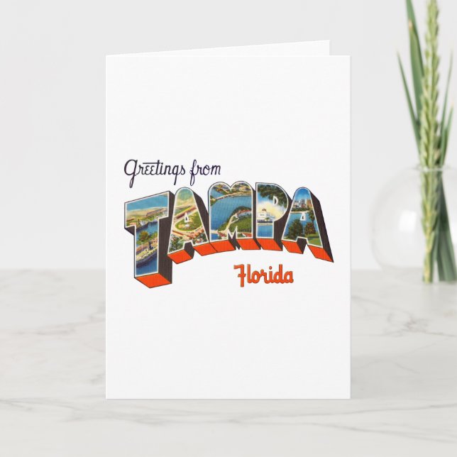 Tarjeta Saludos de Tampa, la Florida (Anverso)