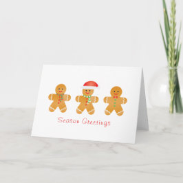 Tarjeta Saludos de temporada a los hombres de Gingerbread