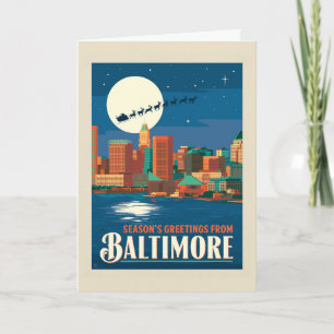 Tarjeta Saludos de temporada de Baltimore