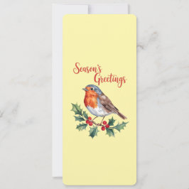 Tarjeta Saludos de temporada de Robin animado
