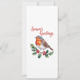 Tarjeta Saludos de temporada de Robin animado